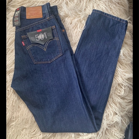 Sz 25: Levi’s 501 Dark Denim Women Jeans Size 25”x32” - Picture 1 of 9